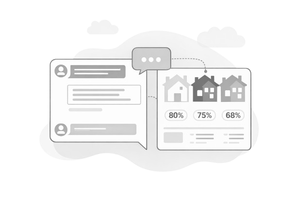 AI property search with matching scores